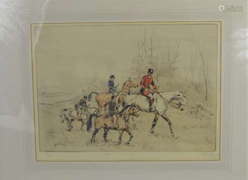 Tom Carr (1912-1977) 'Their first hunt' signed titled and numbered limited edition print - 36cm x