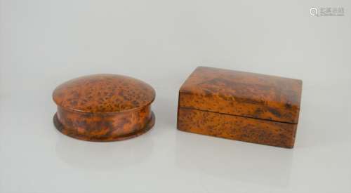 Two Burr walnut boxes