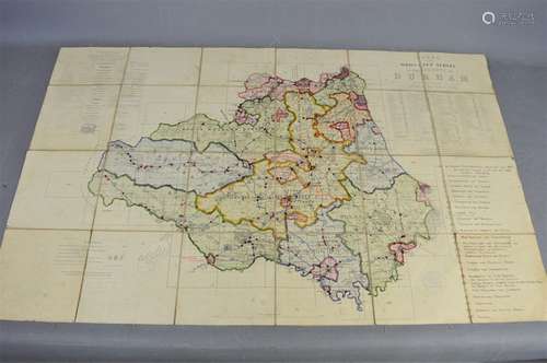 A 19th century ordnance survey map of the Country of Durham