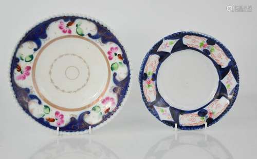 Two Russian 19th century plates; M.S Kuznetsova, 1882, 18cm diameter, together with a Dulevo ST