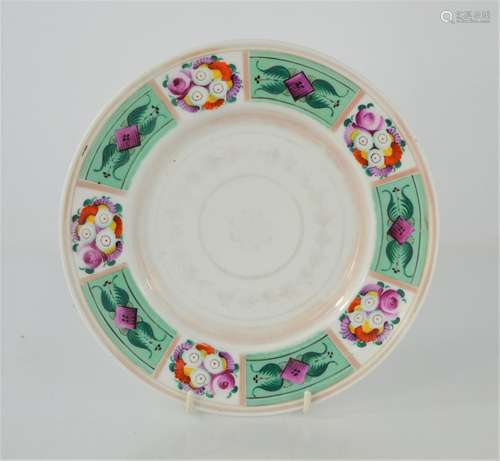 A 19th century Russian porcelain plate - Gardner porcelain factory Verbilki Moscow - 22cm