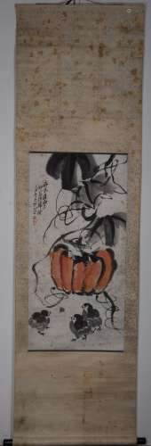 CHINESE PAINTING AND CALLIGRAPHY 'PUMPKIN'