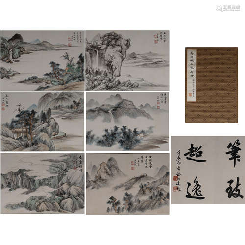 CHINESE CALLIGRAPHY AND PAINTING ALBUM ‘LANDSCAPE'