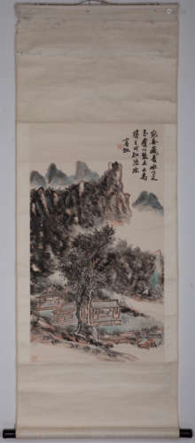 CHINESE PAINTING AND CALLIGRAPHY 'LANDSCAPE'