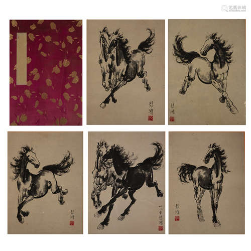 CHINESE PAINTING AND CALLIGRAPHY 'HORSE'