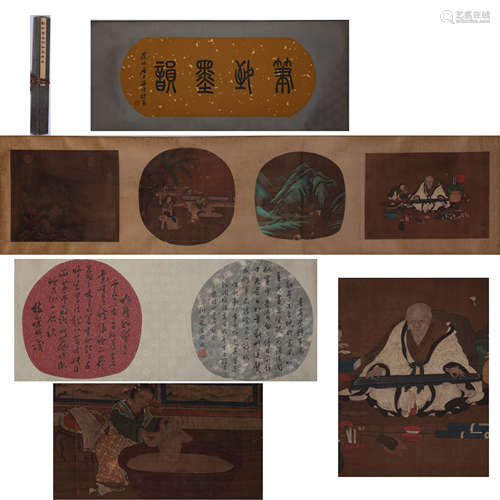 CHINESE HAND PAINT SCROLLING PAINTING AND CALLIGRAPHY