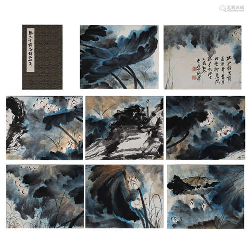 CHINESE PAINTING AND CALLIGRAPHY ALBUM 'LOTUS‘