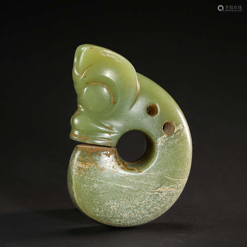 CHINESE JADE PIG DRAGON, RED MOUNTAIN CULTURE