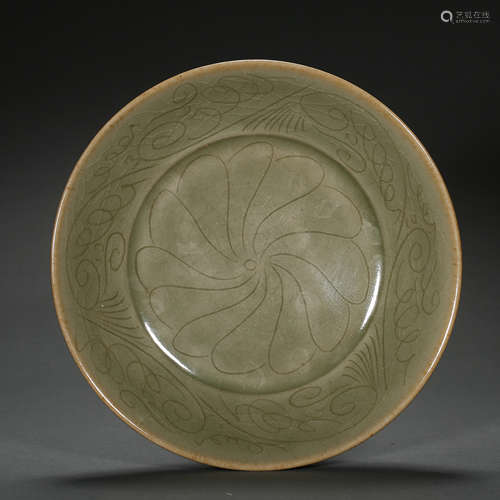 CHINESE YAOZHOU WARE PLATE, NORTHERN SONG DYNASTY