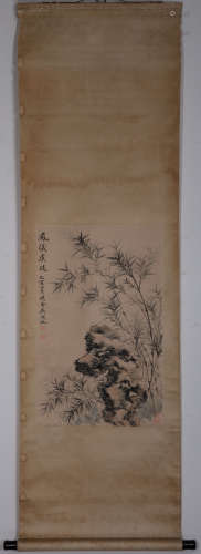 CHINESE CALLIGRAPHY AND PAINTING 'BAMBOOS'