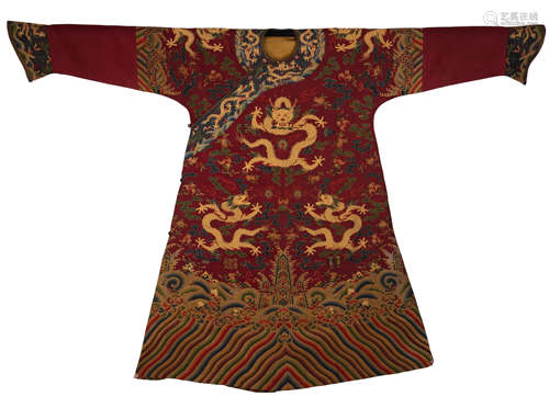 CHINESE KESI DRAGON ROBE, QING DYNASTY