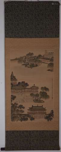 CHINESE PAINTING AND CALLIGRAPHY 'CITYSCAPE'