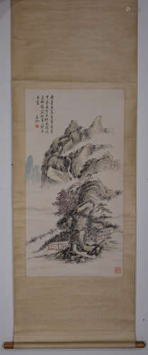 CHINESE PAINTING AND CALLIGRAPHY 'LANDSCAPE'