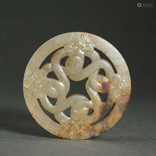 CHINESE HETIAN JADE BI, HAN DYNASTY