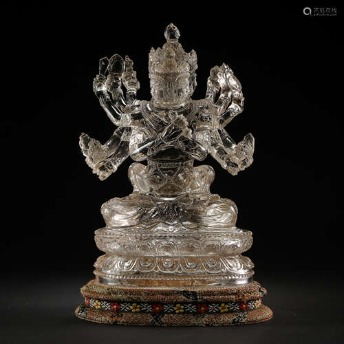 TIBETAN SEATED CRYSTAL BUDDHA