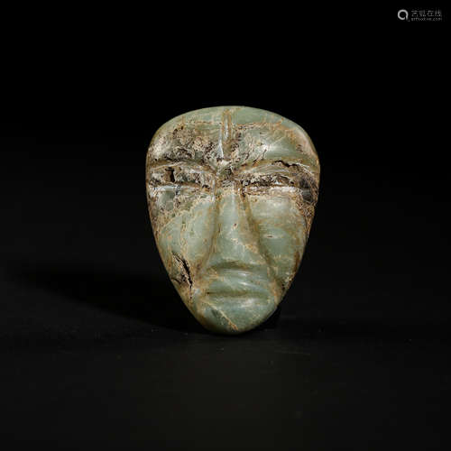 JADE HUMAN FACE, HONGSHAN CULTURE, CHINA