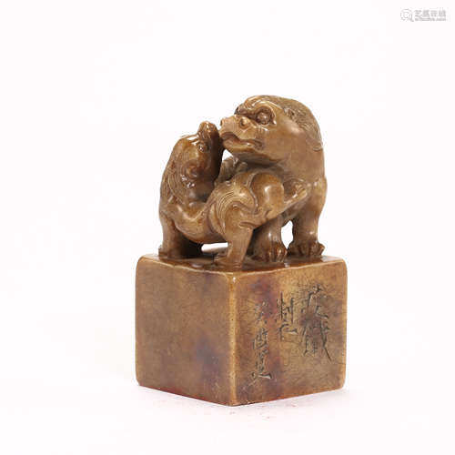 SHOUSHAN STONE SEAL, QING DYNASTY, CHINA