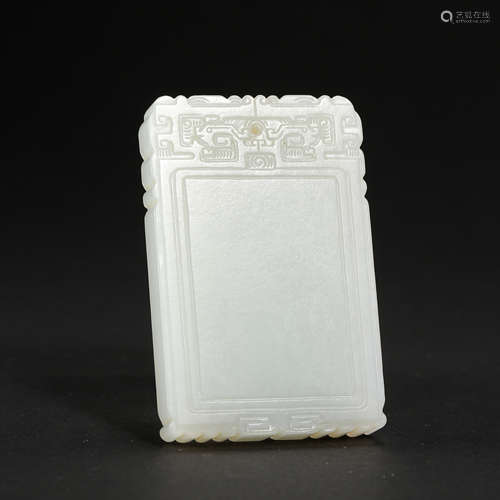 HETIAN JADE PLATE, QING DYNASTY, CHINA