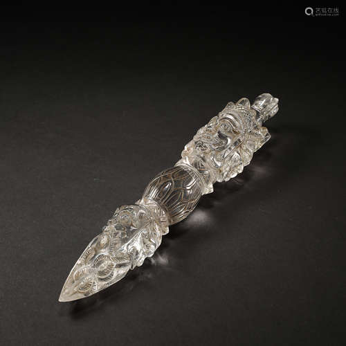 CHINESE QING DYNASTY CRYSTAL RITUAL INSTRUMENT