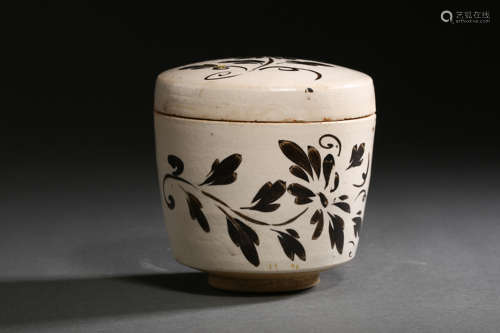 CIZHOU WARE COVER BOX, YUAN DYNASTY, CHINA