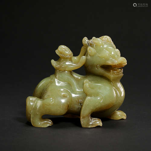 HETIAN JADE BEAST, HAN DYNASTY, CHINA