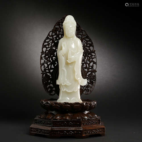 HETIAN JADE BUDDHA, QING DYNASTY, CHINA