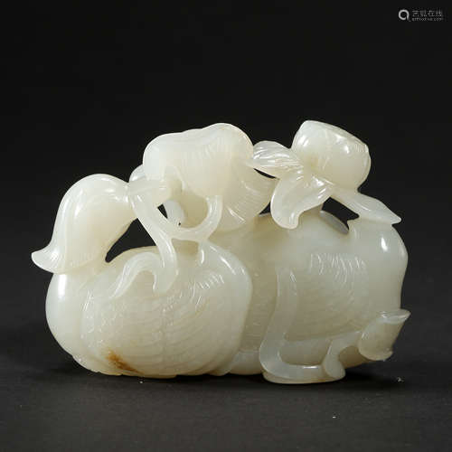 HETIAN JADE BIRD, QING DYNASTY, CHINA