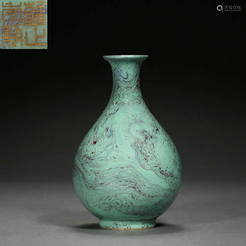 RUJUN GLAZED SPRING VASE, QING DYNASTY, CHINA