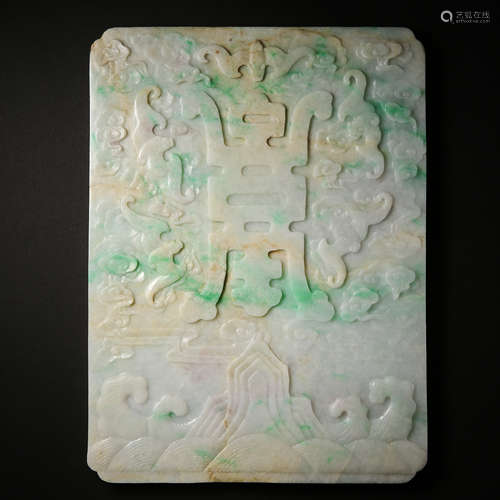 CHINESE QING DYNASTY JADE SCREEN