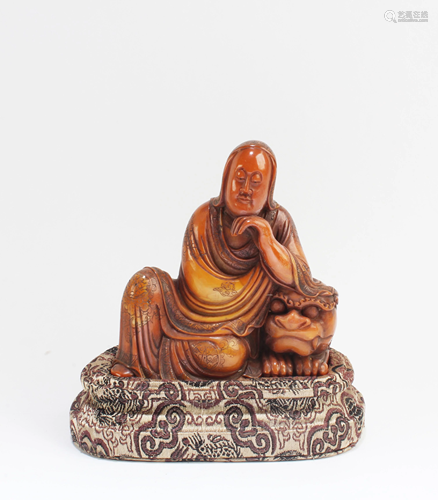 Chinese Soapstone Carved Statue