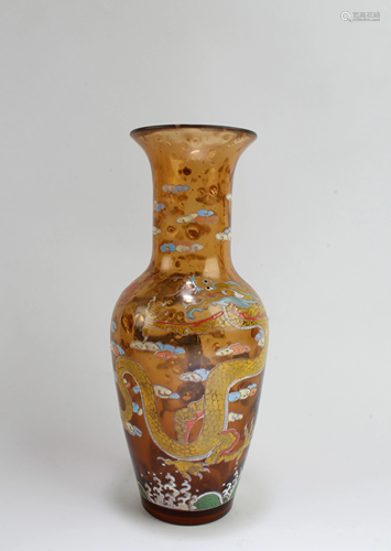 Chinese Peking Glass Vase