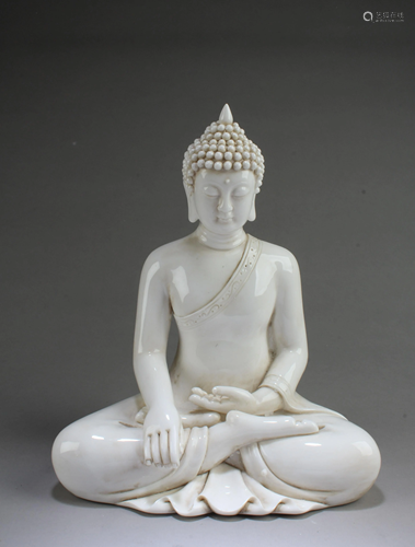 Chinese Blanc De Chine Buddha Statue