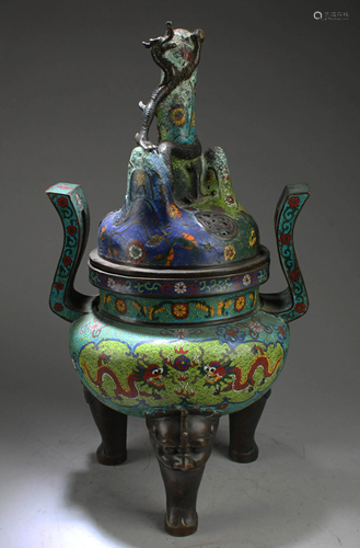 Chinese Cloisonne Censer