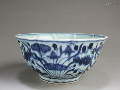 Chinese Blue & White Porcelain Bowl