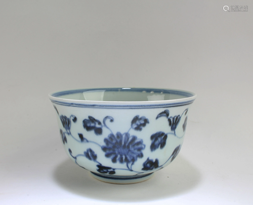 Chinese Blue & White Porcelain Bowl