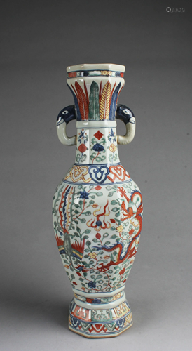 Chinese Polychrome Porcelain Vase