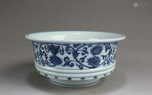 Chinese Blue & White Porcelain Bowl