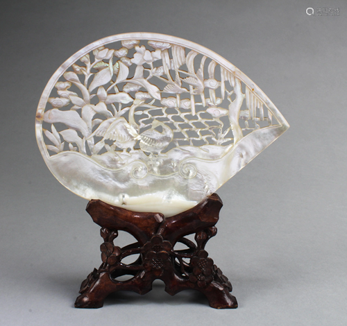 A Carved Mother-of- pearl Ornament