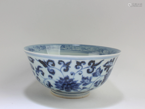 Chinese Blue & White Porcelain Bowl