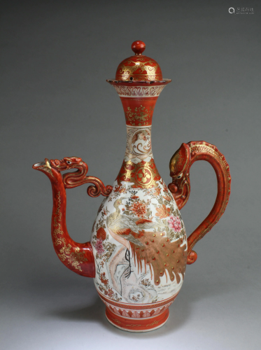 Antique Large Japanese Porcelain Teapot