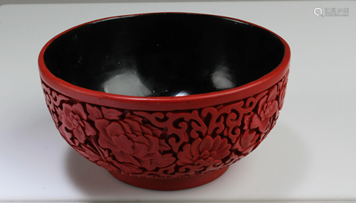 A Cinnabar Lacquer Bowl