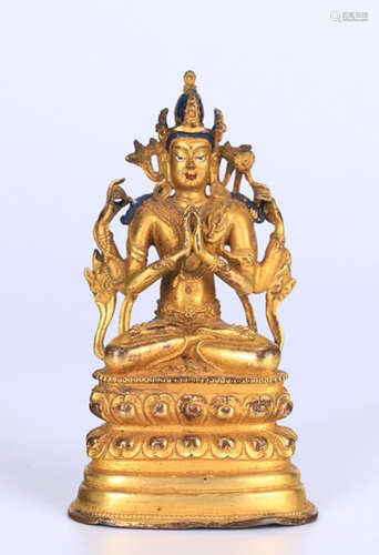 GILT BRONZE BUDDHA