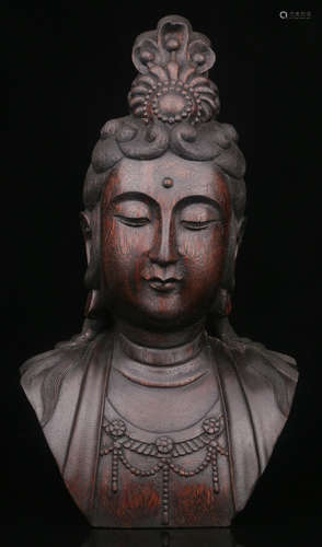 CHENXIANG WOOD CARVED GUANYIN BUDDHA