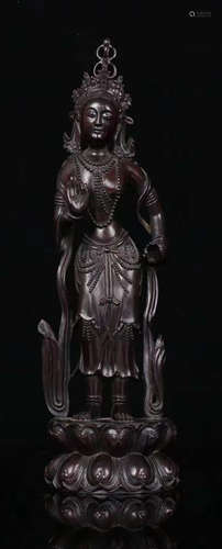 ZITAN WOOD TARA BUDDHA STATUE