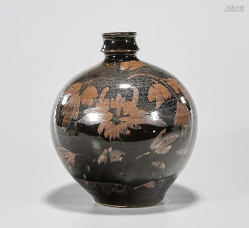 Chinese Brown Glazed Ceramic Jar