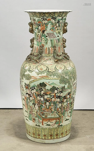 Large Chinese Enameled Porcelain Vase