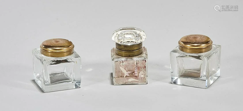 Group of Three Inkwells