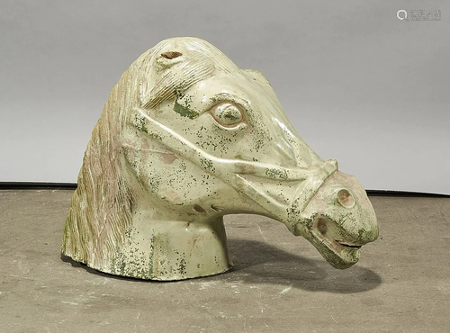 Chinese Glazed Ceramic Horse Head