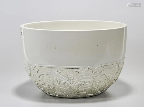 Chinese White Glazed Porcelain Jardiniere