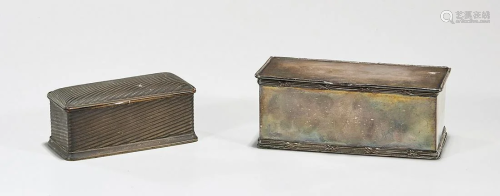 Two Vintage Metal Inkwell Boxes